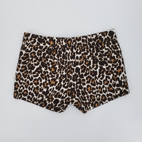 𝅺j. Crew Factory Leopard Printed Women's Shorts, Size 4 - Picture 2 of 6